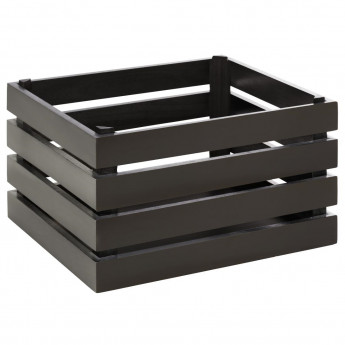 APS Superbox Coated Wooden Crate Black 350 x 290mm - Click to Enlarge