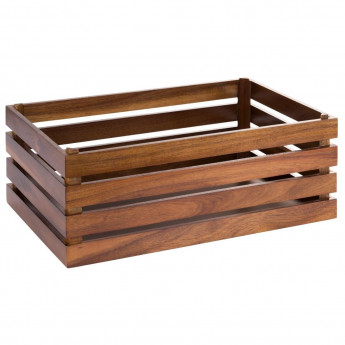 APS Superbox Natural Acacia Wooden Crate 555 x 350mm - Click to Enlarge