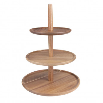 Olympia Acacia 3-Tier Stand 305(Ø) x 395(H)mm - Click to Enlarge