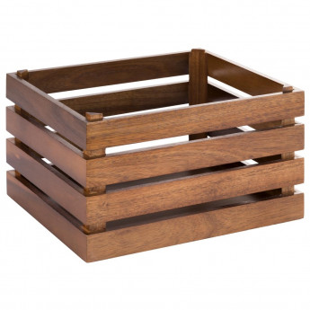 APS Superbox Natural Acacia Wooden Crate 350 x 290mm - Click to Enlarge