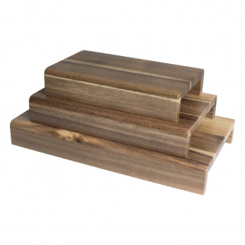 Olympia FSC Acacia Wood Riser Set (Pack of 3) - Click to Enlarge