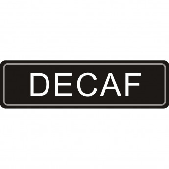 Adhesive Airpot Label - Decaf - Click to Enlarge