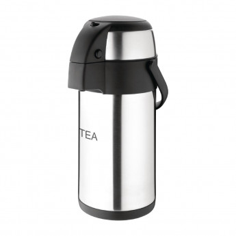 Olympia Pump Action Airpot Etched 'Tea' 3Ltr - Click to Enlarge