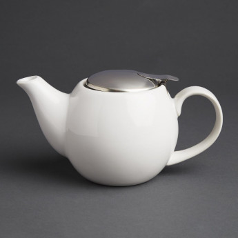 Olympia Cafe Teapot 510ml White - Click to Enlarge