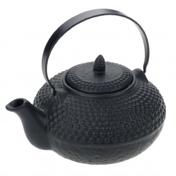 Oriental Hobnail Teapot Black 850ml - Click to Enlarge