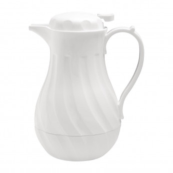 Olympia Insulated Swirl Jug White 2Ltr - Click to Enlarge