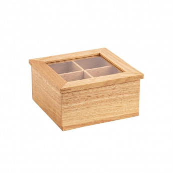 Olympia Mini Hevea Wood Tea Box - Click to Enlarge