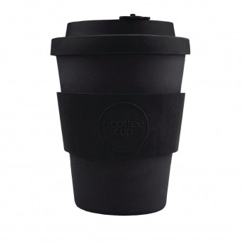 Ecoffee Cup Bamboo Reusable Coffee Cup Kerr & Napier Black 12oz - Click to Enlarge