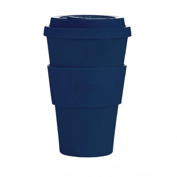 Ecoffee Cup Bamboo Reusable Coffee Cup Dark Energy Navy 14oz - Click to Enlarge