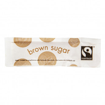 Vegware Compostable Fairtrade Brown Sugar Sticks (Pack of 1000) - Click to Enlarge