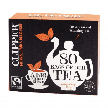 Clipper Everyday Fairtrade Teabags (Pack of 80) - Click to Enlarge