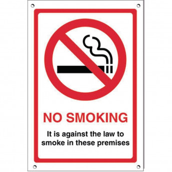 No Smoking Premises Sign - Click to Enlarge