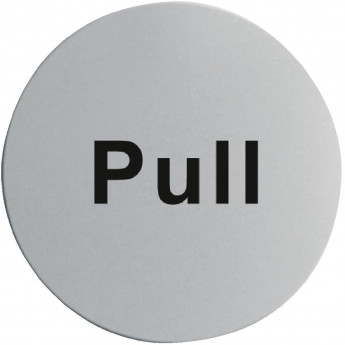 Stainless Steel Door Sign - Pull - Click to Enlarge