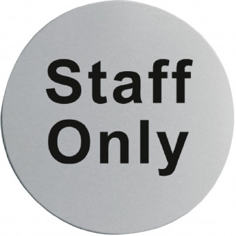 Stainless Steel Door Sign - Staff Only - Click to Enlarge