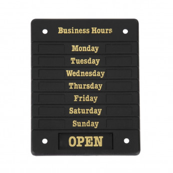 Beaumont Adjustable Opening Hours Display - Click to Enlarge