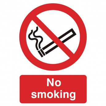 PVC No Smoking Symbol Sign - Click to Enlarge