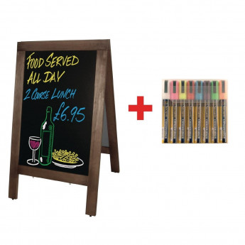 Olympia Small Pavement Board and FREE Set of Securit Pens - Click to Enlarge