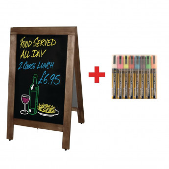 Olympia Large Pavement Board and FREE Set of Securit Pens - Click to Enlarge