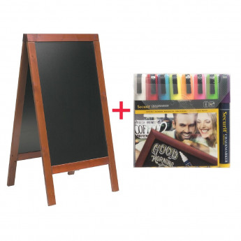 SPECIAL OFFER Securit Large Pavement Board And 8 Zig Posterman Pens - Click to Enlarge