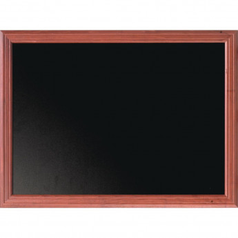 Securit Wall Mounted Blackboard 1000 x 800mm Mahogany - Click to Enlarge