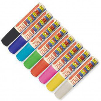 Securit Posterman 15mm All Weather Chalk Markers Mixed Colours (Pack of 8) - Click to Enlarge