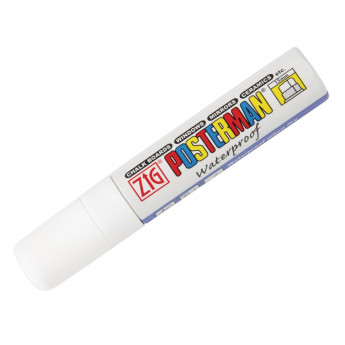 Securit Posterman 15mm All Weather Chalk Marker White - Click to Enlarge