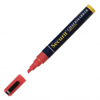 Securit 6mm Liquid Chalk Pen Red - Click to Enlarge