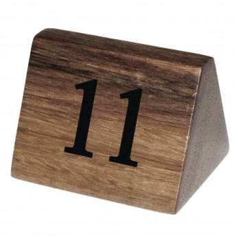 Olympia Acacia Table Number Signs Numbers 11-20 - Click to Enlarge
