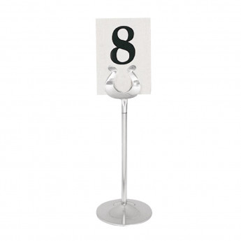 Stainless Steel Table Number Stand 205mm - Click to Enlarge