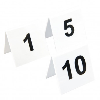 Plastic Table Numbers 1-10 - Click to Enlarge