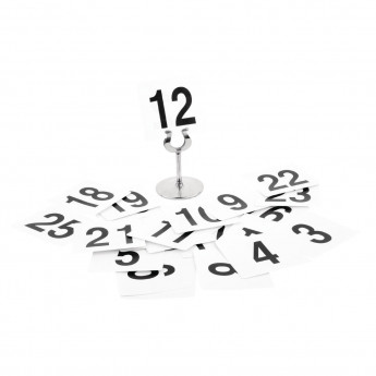 Plastic Table Numbers Inserts 1-25 - Click to Enlarge