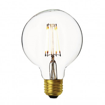 Industville Vintage LED Filament Bulb Small Globe Edison Screw Clear 7W - Click to Enlarge