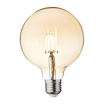 Industville Vintage LED Filament Bulb Large Globe Edison Screw Amber 5W - Click to Enlarge