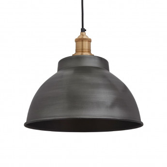 Industville Brooklyn Dome Pendant Light Pewter 330mm - Click to Enlarge