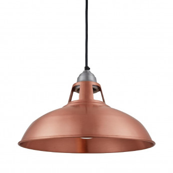 Industville Old Factory Slotted Pendant Copper 380mm - Click to Enlarge