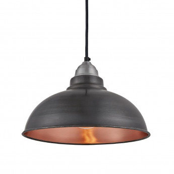 Industville Old Factory Pendant Pewter and Copper 305mm - Click to Enlarge