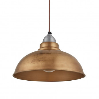 Industville Old Factory Pendant Brass 305mm - Click to Enlarge