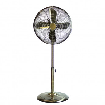 Status 16" Oscillating Antique Brass Stand Fan - Click to Enlarge