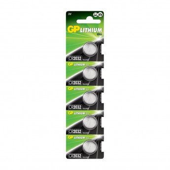 GP Lithium Battery CR2032 (Pack of 5) - Click to Enlarge