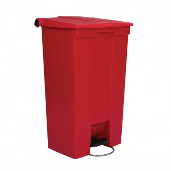 Rubbermaid Step-On Pedal Bin Red 87Ltr - Click to Enlarge