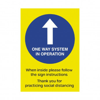 One Way System In Operation Poster A4 Self-Adhesive - Click to Enlarge