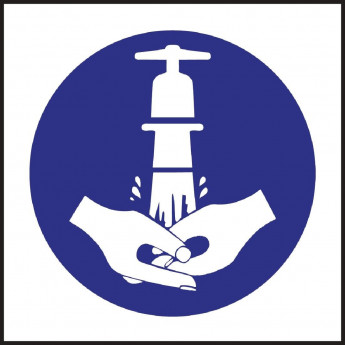 Wash Hands Symbol Sign - Click to Enlarge