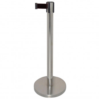 Bolero Polished Barrier with Black Strap 3m - Click to Enlarge