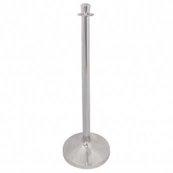 Bolero Stainless Steel Flat Top Barrier Post - Click to Enlarge