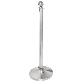 Bolero Stainless Steel Ball Top Barrier Post - Click to Enlarge