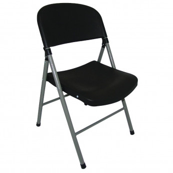 Bolero Foldaway Utility Chairs Black (Pack of 2) - Click to Enlarge