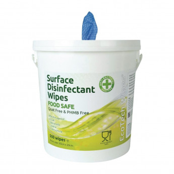 EcoTech Quat-Free Disinfectant Surface Wipes Bucket (500 Pack) - Click to Enlarge