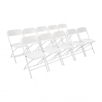 Bolero PP Folding Chairs White (Pack of 10) - Click to Enlarge
