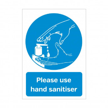 Please Use Hand Sanitiser Sign A5 Self-Adhesive - Click to Enlarge