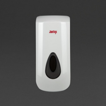 Jantex Manual Liquid Soap and Hand Sanitiser Dispenser 900ml White - Click to Enlarge